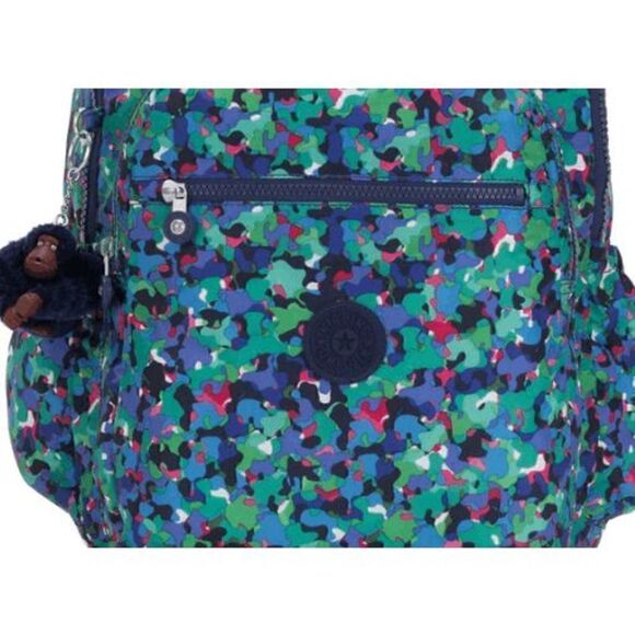 Kipling BP4361 Seoul Neon Frills Large Laptop Bag NWT - Picture 3 of 4